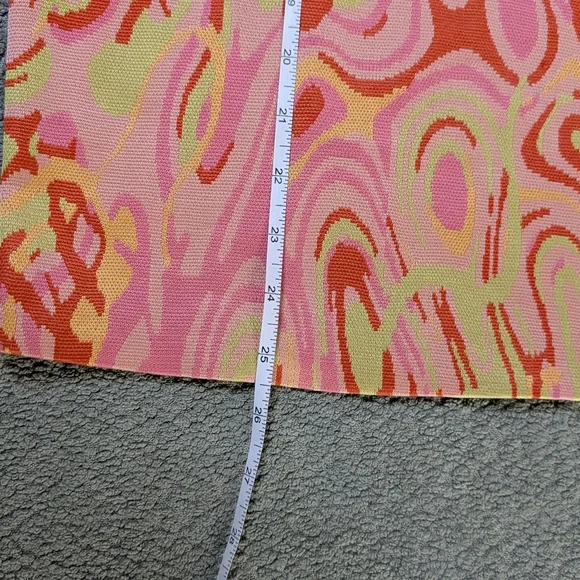 ZARA Pink Orange Abstract Slip Mini Dress Y2K Psychedelic Bodycon Festival - M - Picture 11 of 12